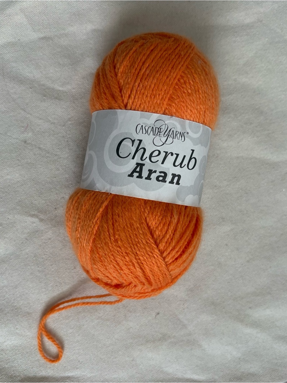 Cascade Yarns Cherub Aran Orange Baby Yarn Skein #84 4 Medium Nylon Acrylic